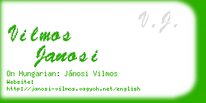 vilmos janosi business card